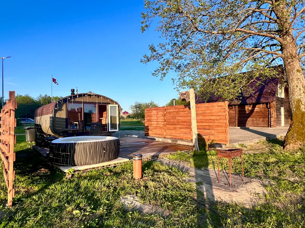 Дом 100m2 — чан, крытая терраса, панорамный вид на реку