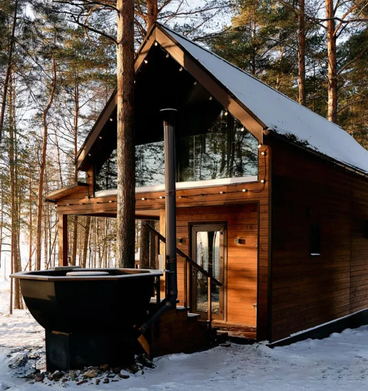 Коттедж Панорамный дом с двумя спальнями на берегу Волги — аренда посуточно в Городец