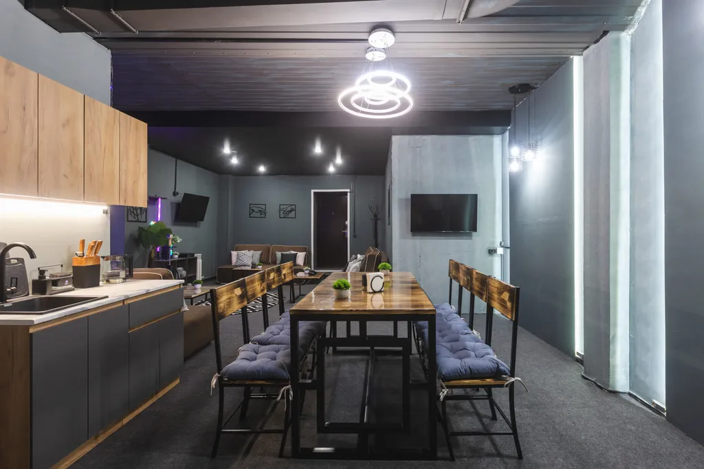 Квартира в стиле Лофт для вечеринки с караоке и x-box