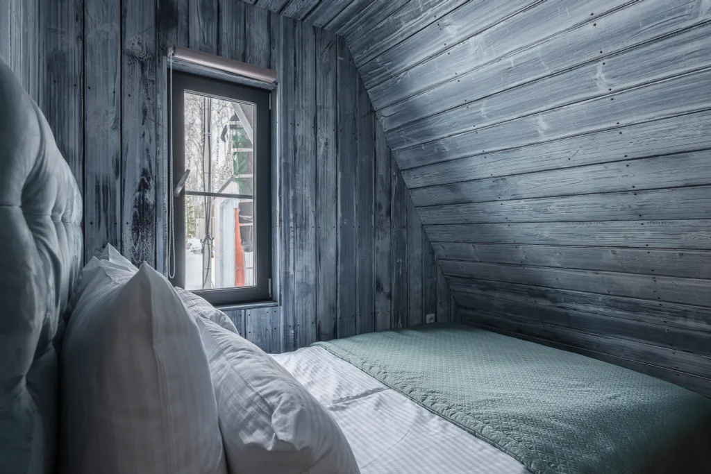 A-Frame с камином, кондиционером и террасой