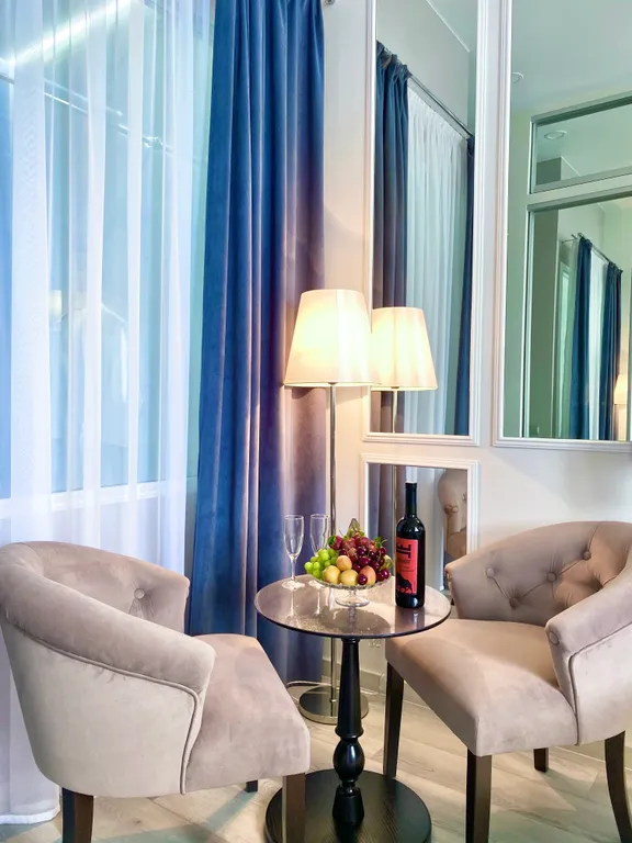 Панорамный люкс с джакузи и камином