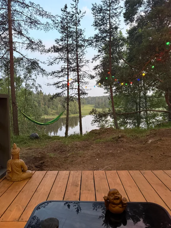 Дом-студия с панорамной стеной на залив Мусталанлахти