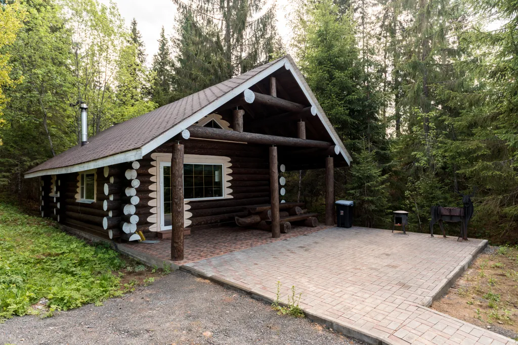 Karelia Log House “Дом с камином”  с панорамным видом на лес