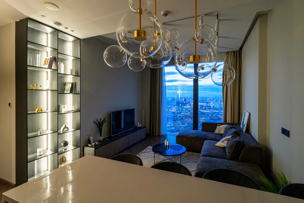 Апартамент с нежным интерьером и редким видом на город