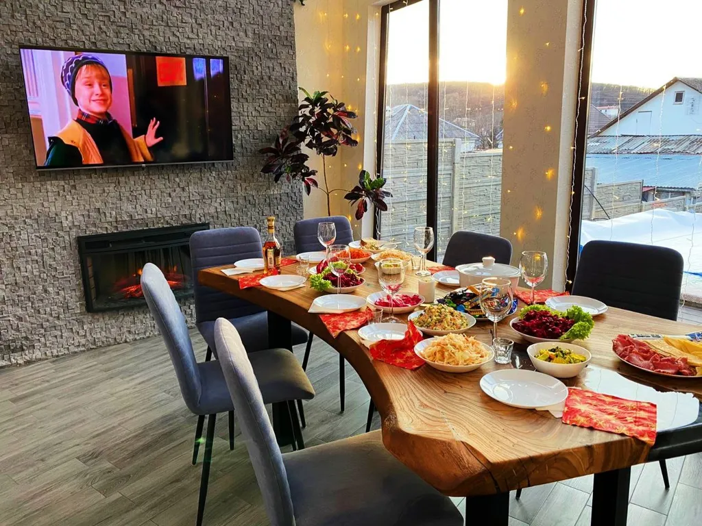 Апартаменты с горячим бассейном и видом на горы