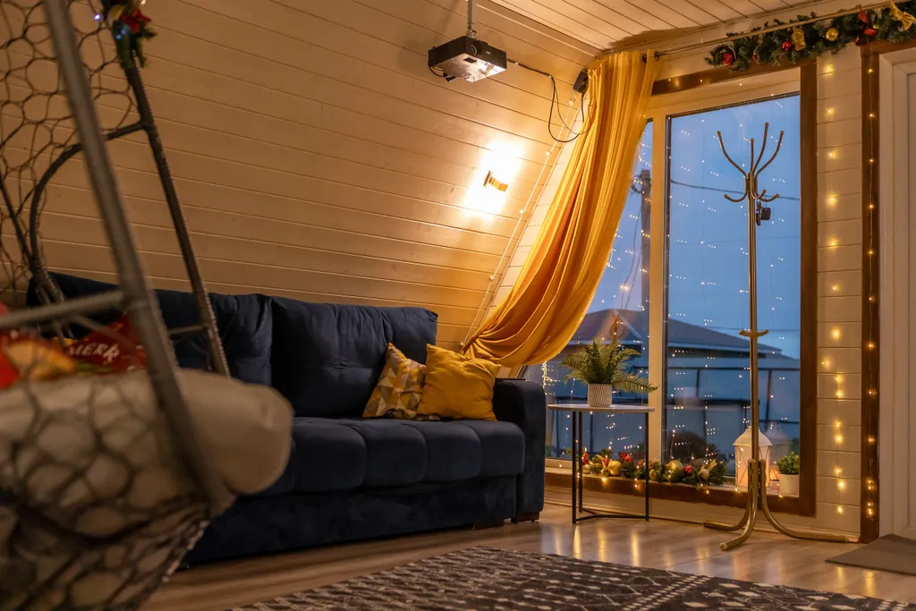 Дом А-фрейм с баней