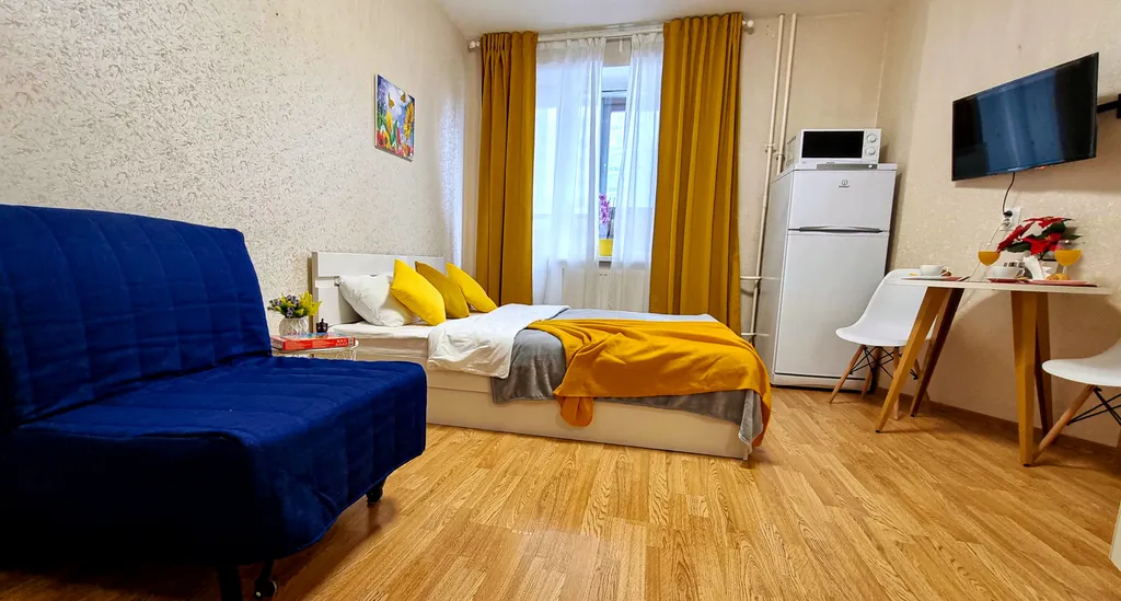 Квартира Уютная студия у метро Девяткино — аренда посуточно в Мурино