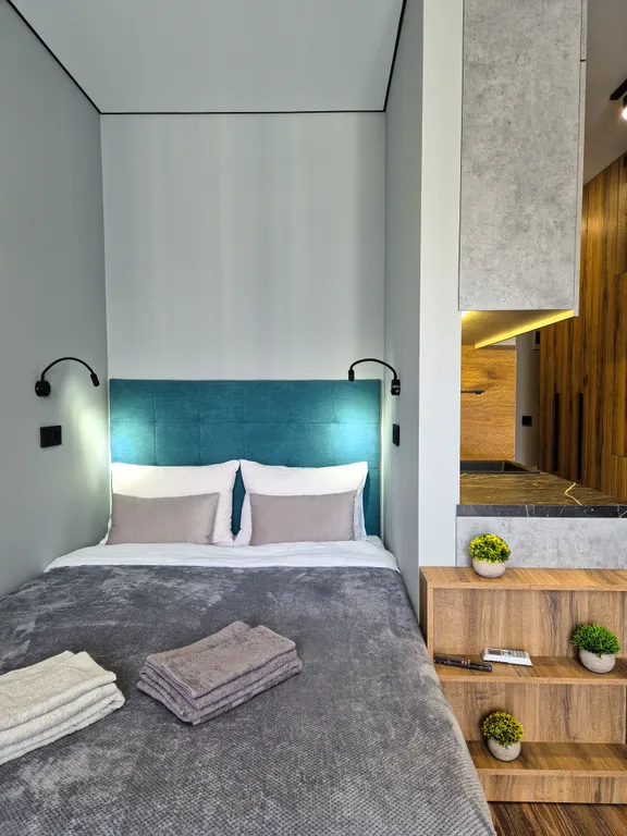 Уютная студия с ванной и прекрасным видом на реку и лес