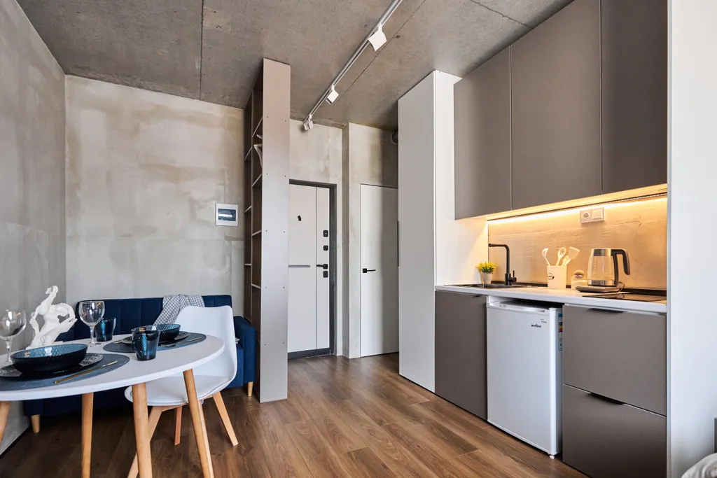 Уютная студия, в стиле лофт