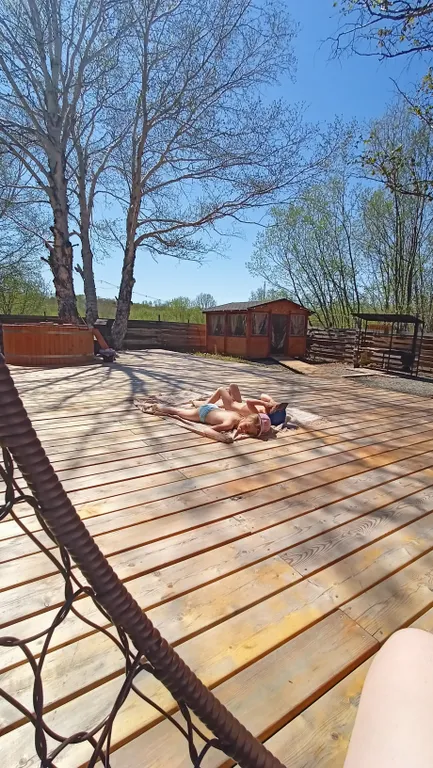 Домик А-фрейм с баней и купелью