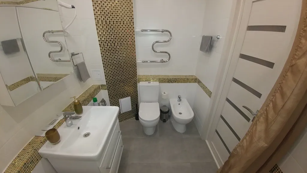 Квартира-студия с дизайнерским ремонтом с шикарным видом на город