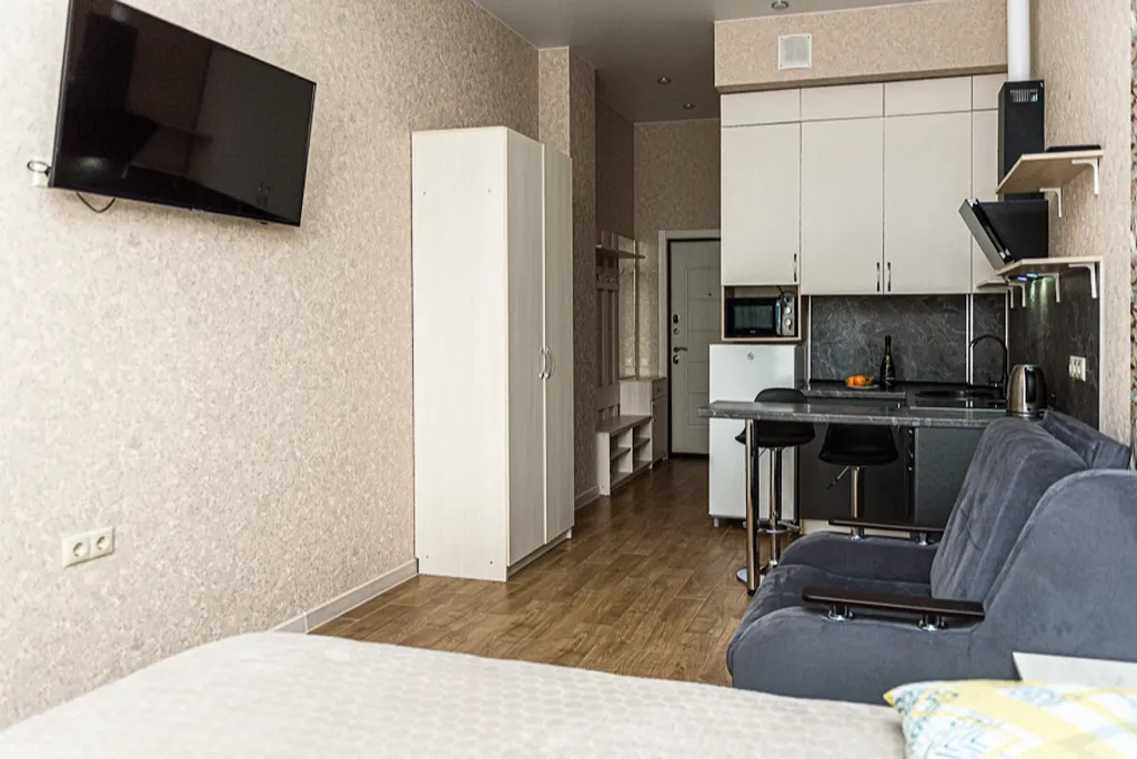 Квартира Квартира Студия с террасой и видом на море в ЖК Черноморский-2 — Геленджик