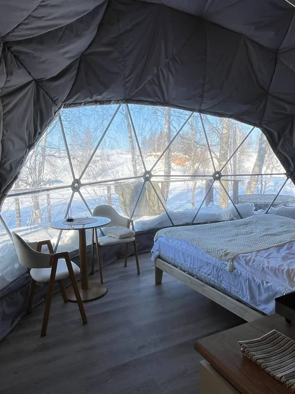 Дом-Сфера на озере