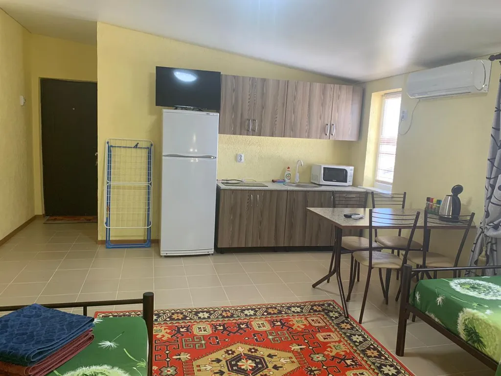 Трехместная студия со своей собственной ванной комнатой и кухней