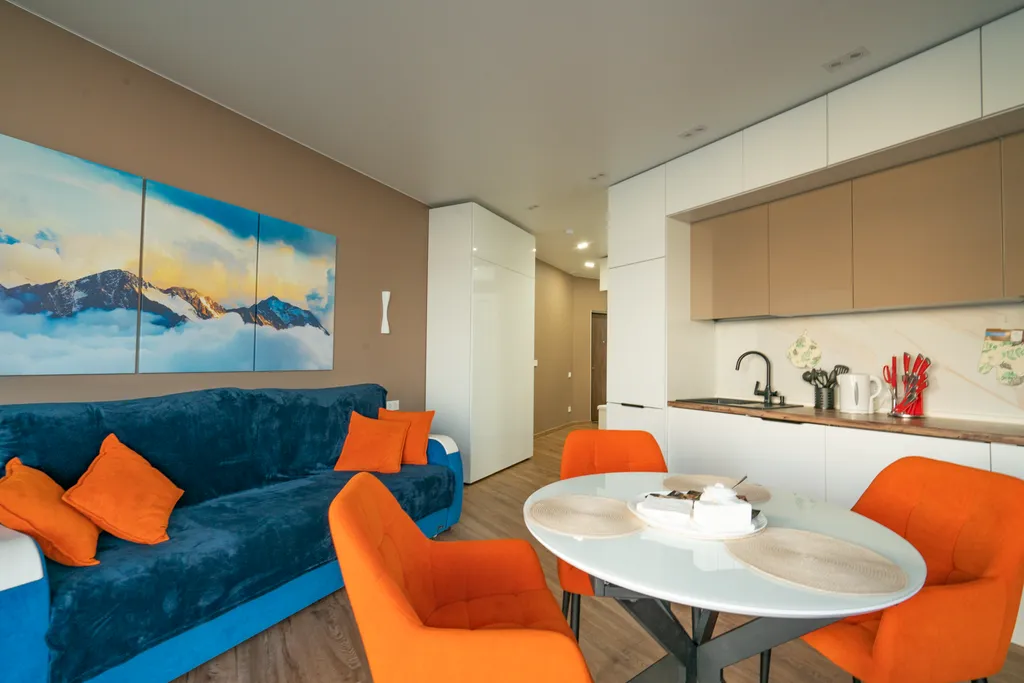 Дизайнерские апартаменты LS-LUX-ORANGE в ЖК Крымская Резиденция