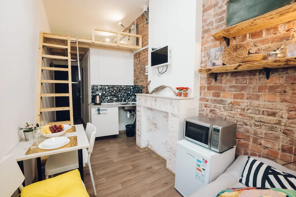 Квартира Квартира Студия с камином Loft 1 рядом с Московским вокзалом — Санкт-Петербург