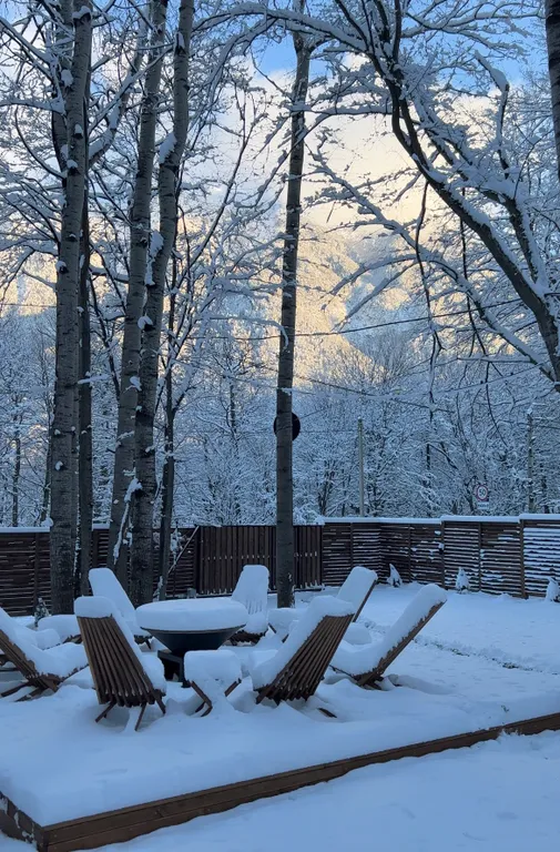 Коттедж а-фрейм атмосфера