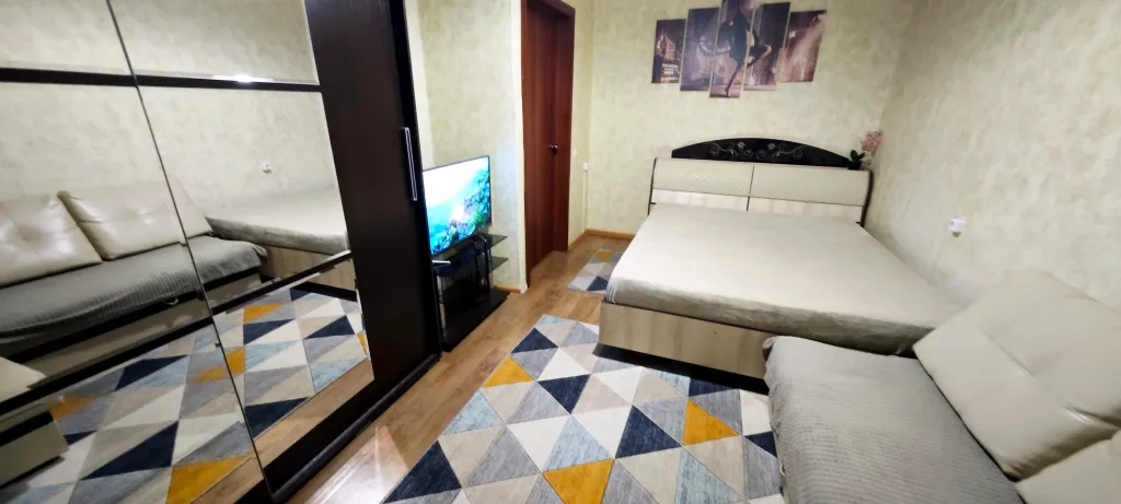 Уютная квартира с 2 отдельными спальными местами есть балкон