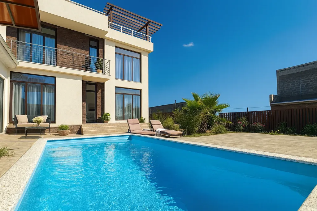 Трехэтажный коттедж с баней и бассейном — аренда посуточно в Сочи