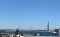 Вид из окна и лоджии на Малую Неву и Лахта-центр