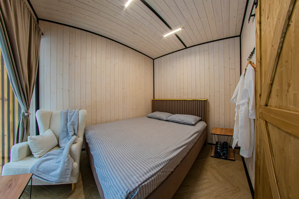 Вилла в Сосновом лесу с чаном и баней