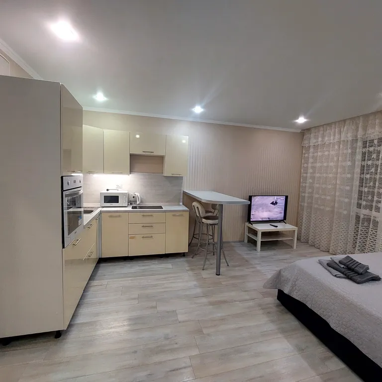 Уютная студия с шикарным видом из окна и с очень удобным месторасположением