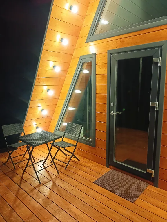 Дом в стиле A-frame рядом с озером в 30 минутах от Нижнего Новгорода