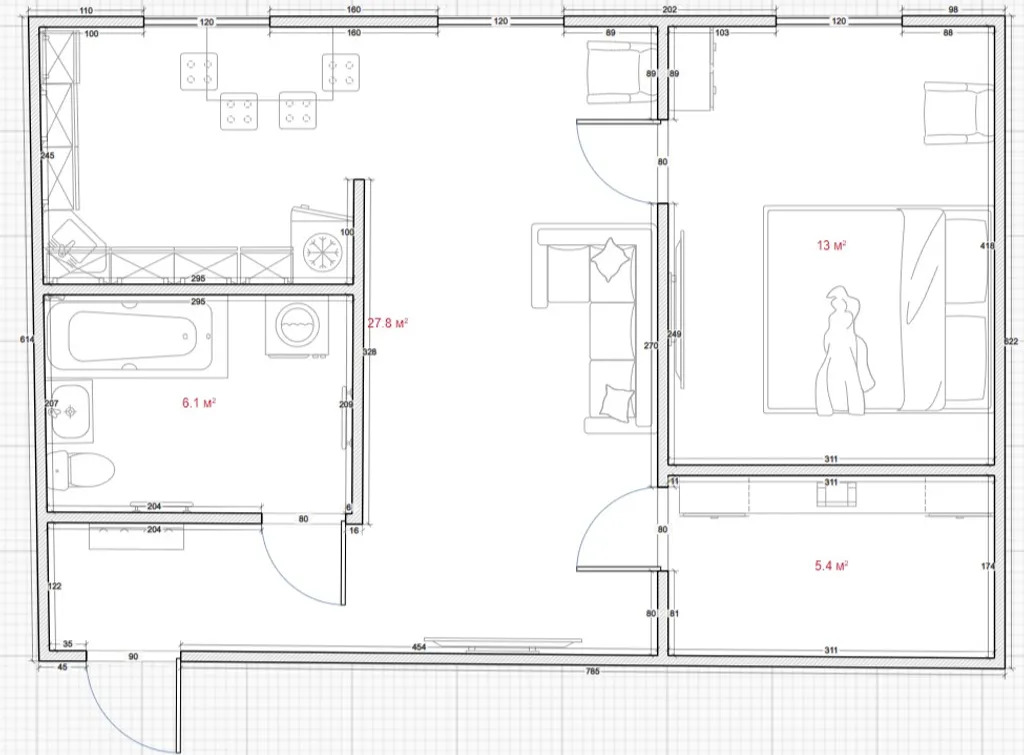 Квартира на центральной площади города