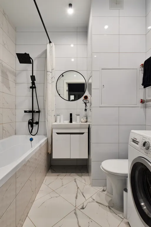 Прекрасная стильная квартира Инь янь