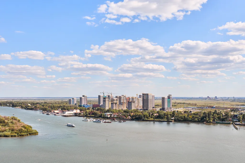 Шикарная студия с прекрасным видом на дон, с 25 этажа, для романтика