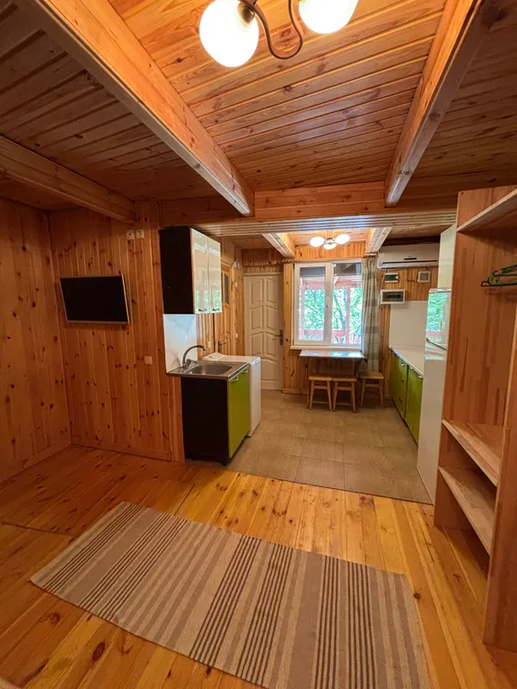 Студия в эко-стиле с кухней и со своей террасой в 200 метрах от моря