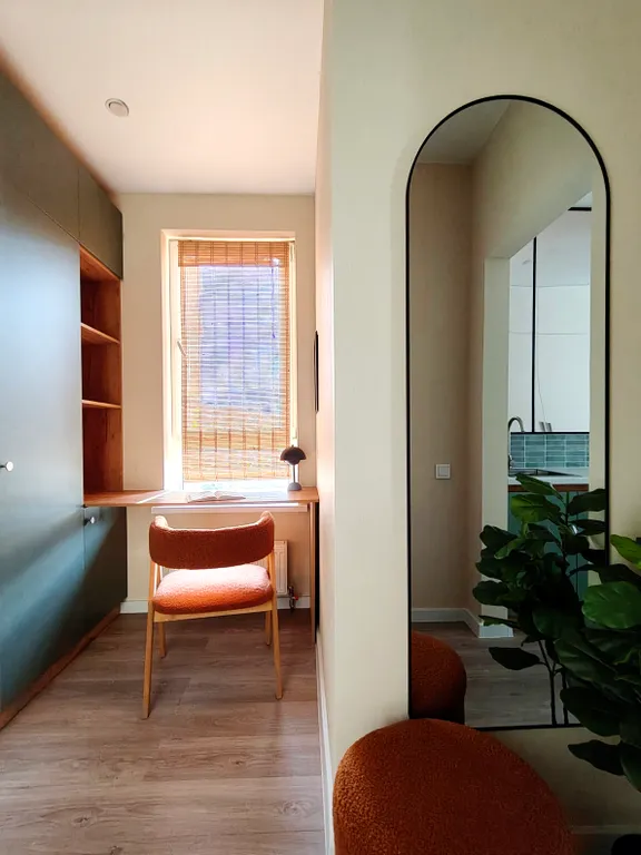 Уютная студия с видом на лес и закат