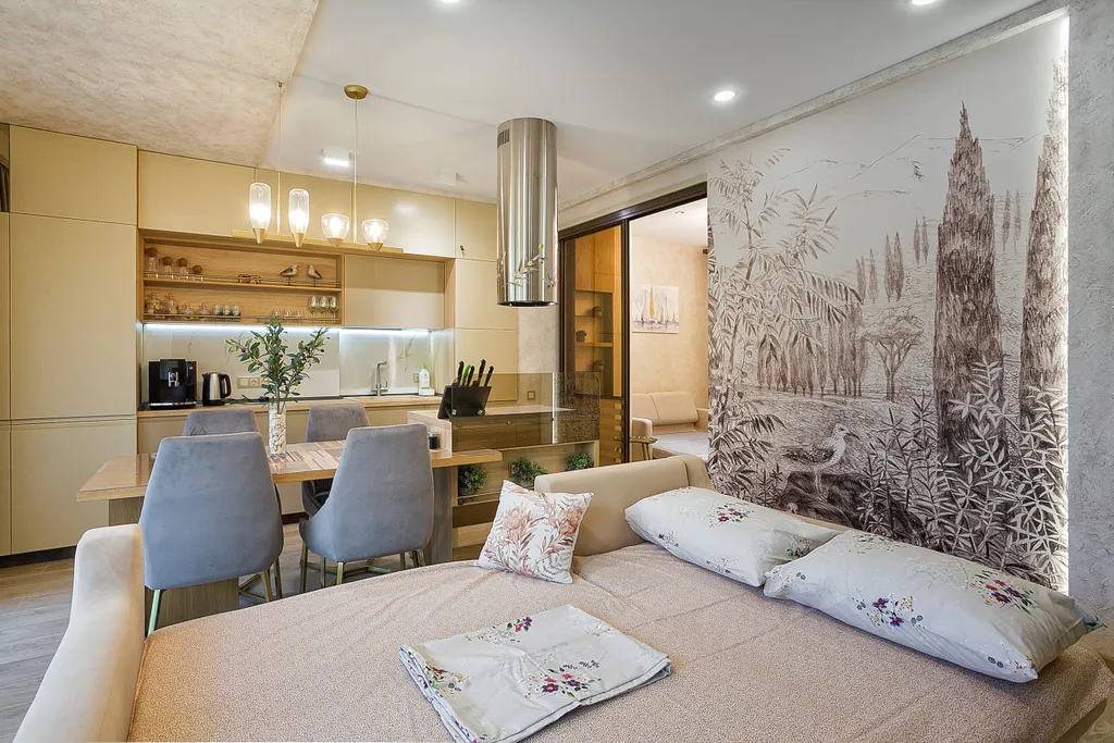 Апартамент с отдельной спальней и с детской спальней, большой террасой