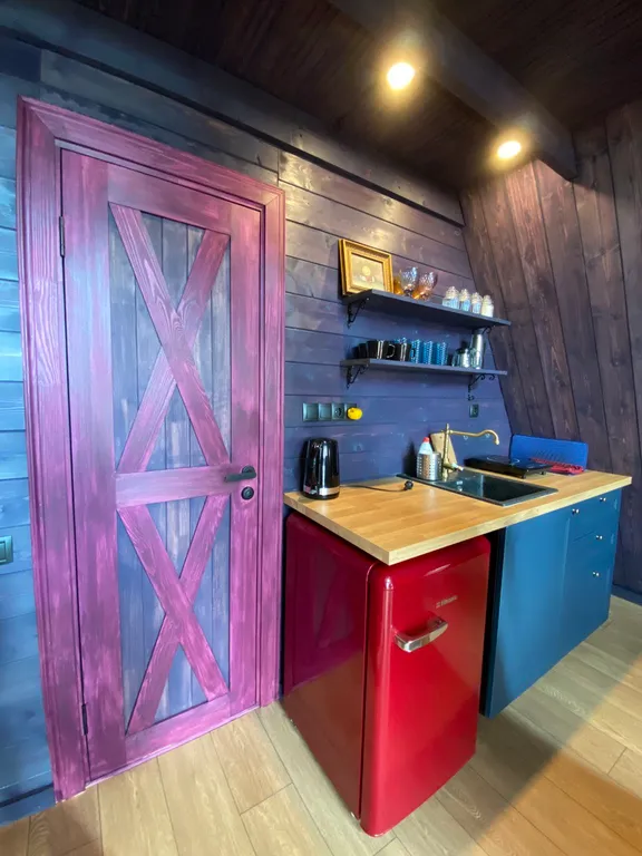 Smaland Ranta house-шале на высоком берегу с видом на реку и закат