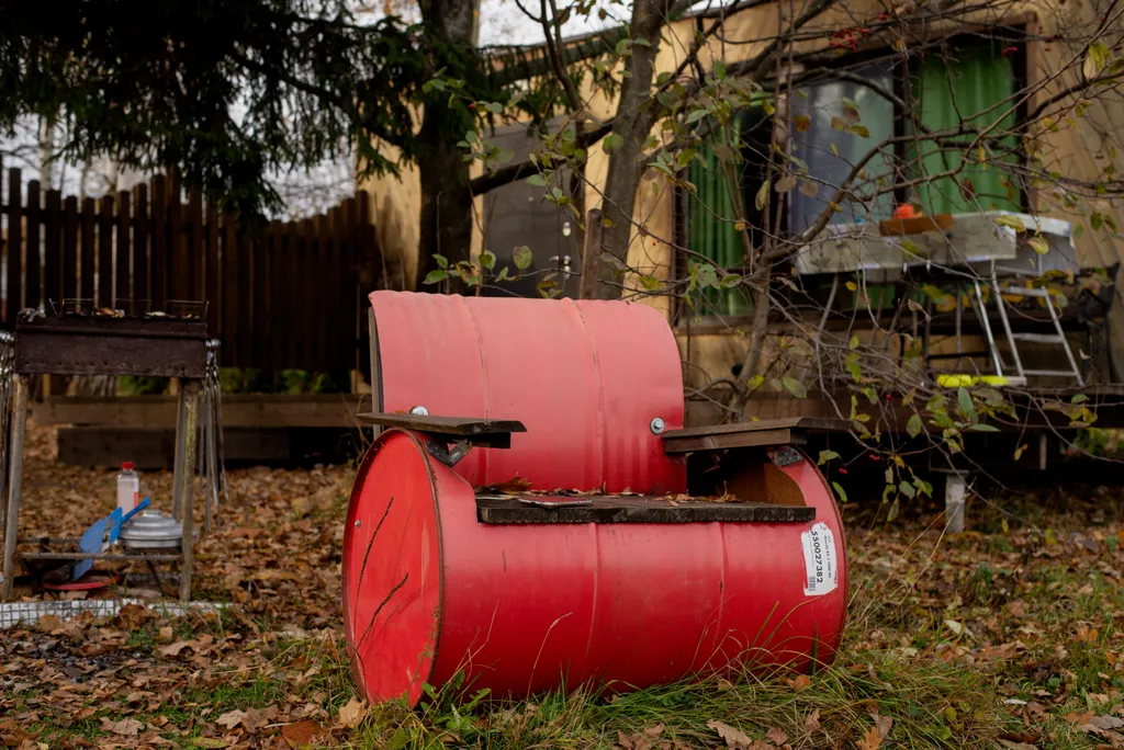 Чудо-дача, дом Акула на берегу пруда