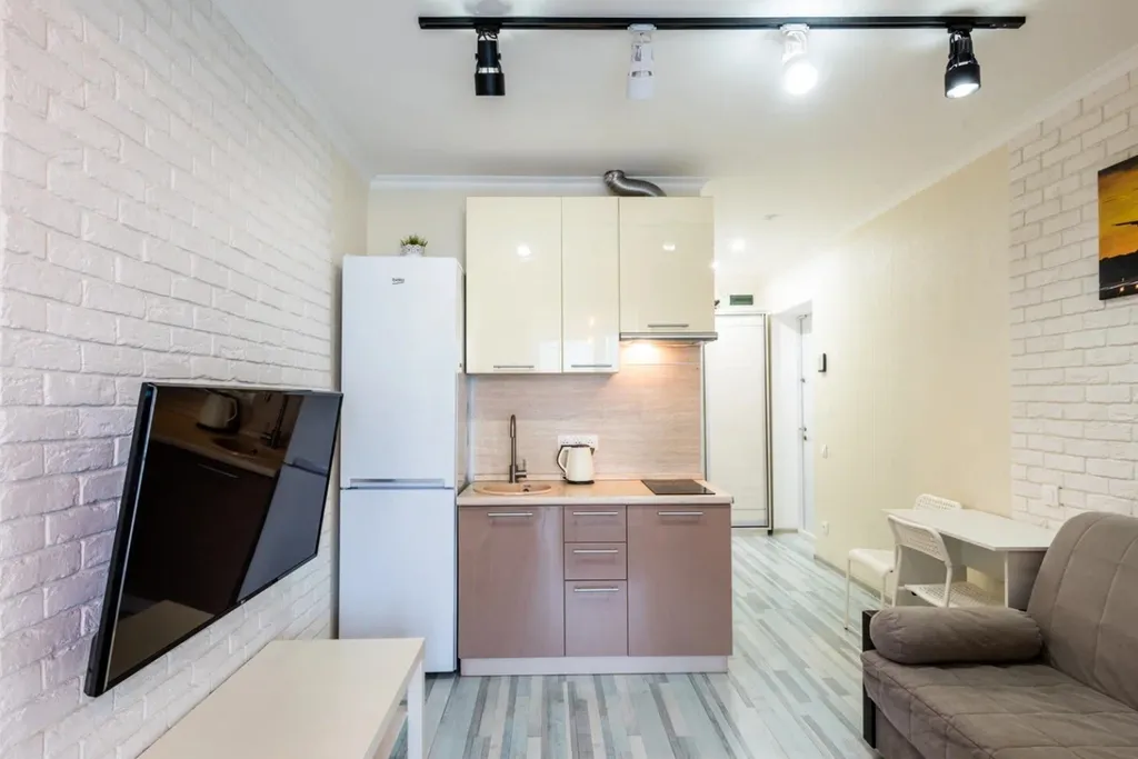 Apartment near Mega Khimki with a balcony