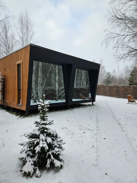 Уютный дом с панорамными окнами