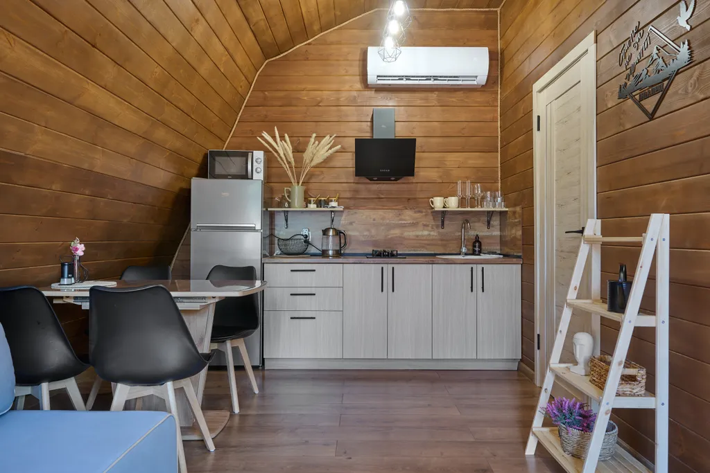 Коттедж Коттедж Шале с 1 спальней, кухня-гостиная с диваном и ванной комнатой — Мезмай