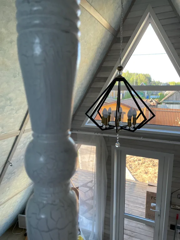 Сказочный А-фрейм с отдельной баней из липы в заповедном лесу