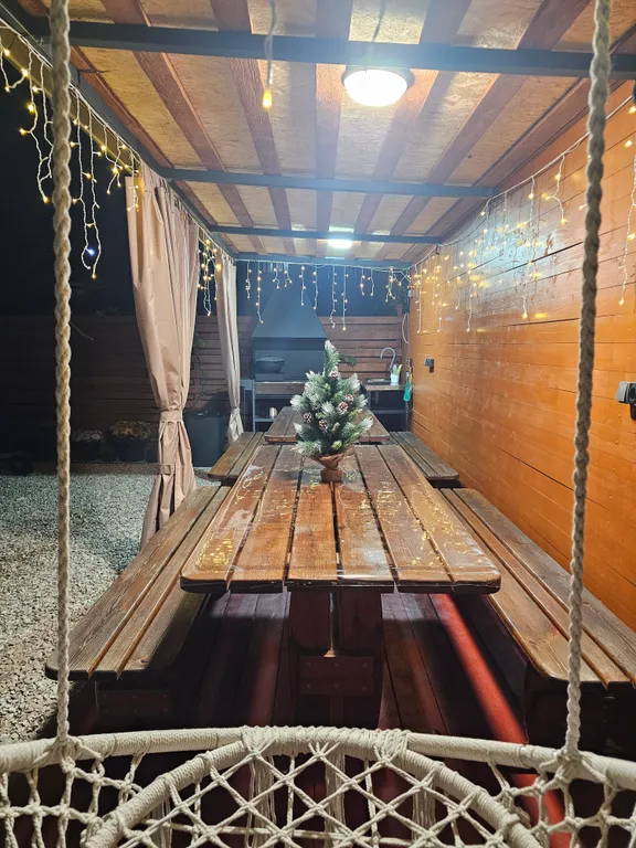 Дом а-фрейм с банным чаном, бассейном, беседкой, парковкой в Сочи