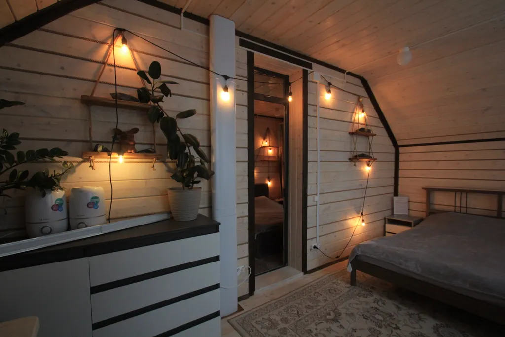 Новый уютный дом-баня с банным чаном у соснового леса