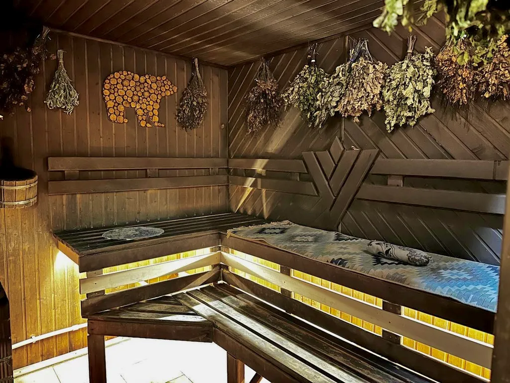 Дом с мангалом и баней