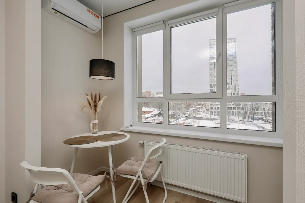 Великолепная студия, совмещенная с лоджией, для двоих гостей