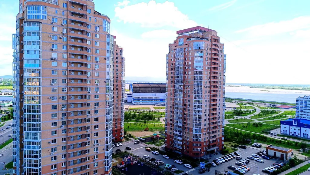 Апартаменты Оливия на 15 этаже с видом на Амур вблизи Арены Ерофей