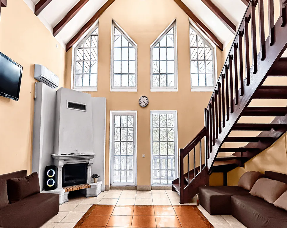 Дом с тёплым бассейном и камином Рощино Солнечный