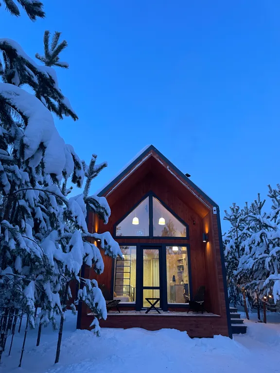 Отдых в лесу с баней и чаном