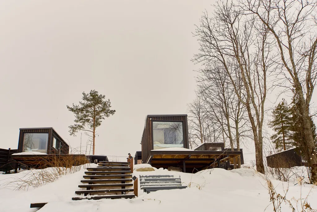 Дом с сауной на берегу озера