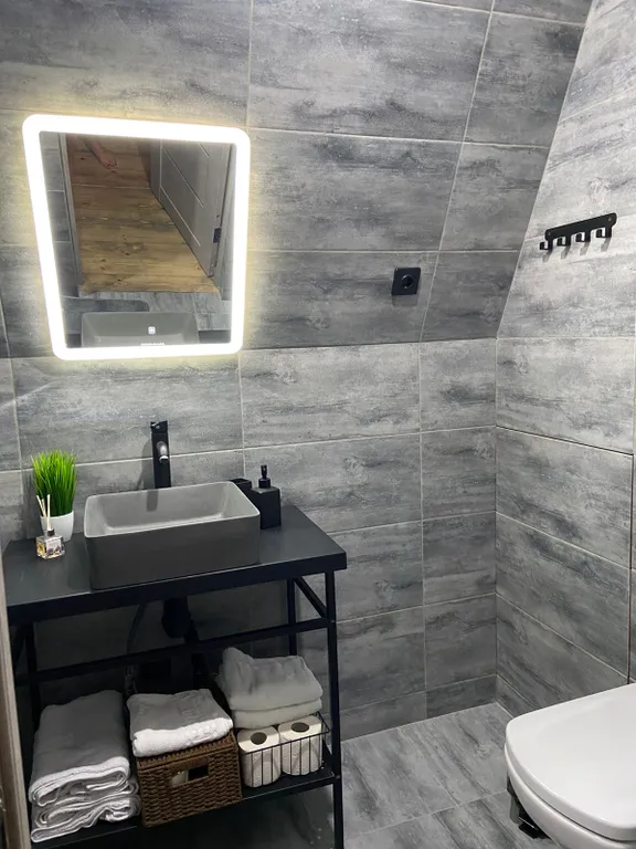 Стильный домик Aframe с баней и бассейном