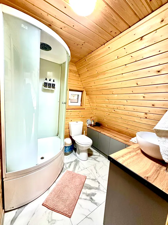 Треугольный домик под Минском с сауной и горячей купелью