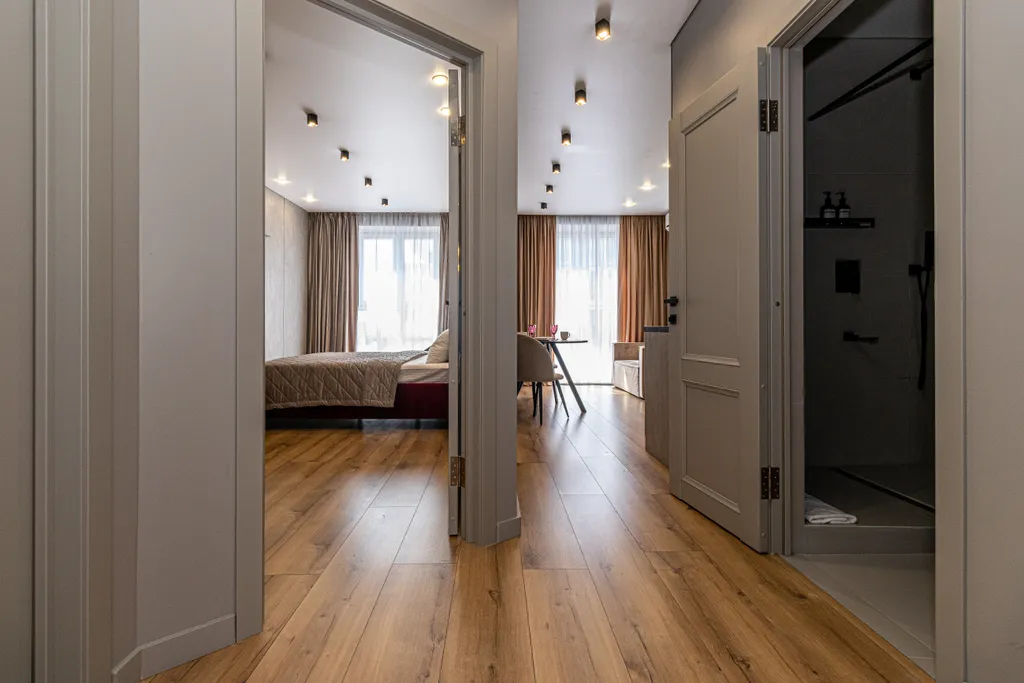 Квартира люкс в центре с панорамным видом кроватью king size и Алисой